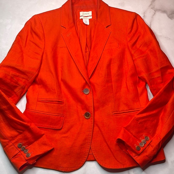 J. Crew Linen Schoolboy Blazer - Picture 1 of 5